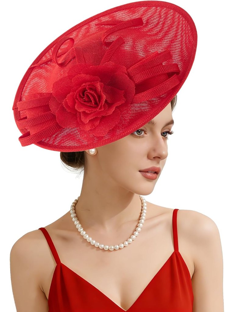 Fascinators Hats Elegant Women Flower Mesh Feathers Wedding Cocktail Bride Headb
